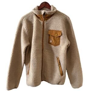 Spyder Full Zippered Sherpa Jacket Carmel Beige S